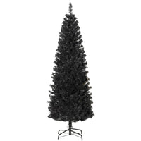 HOMCOM - Sapin de Noël artificiel de 7 pi avec ouverture automatique - Noir-Arbre de Noël artificiel de style réaliste 