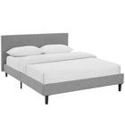Modway - Linnea Lit plein, Gris clair-Base en contreplaqué polyester rembourré