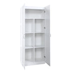 Manhattan Comfort - Hopkins 59,22 po Ensemble Moderne 2 Pièces Armoire de Rangement à 14 Étagères - Blanc-Assemblage à domicile requis Tout le matériel inclus