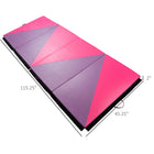 Soozier - Tapis De Gymnastique Pliant 4 pi L x 10 pi L x 2 po P - Tapis D’Exercice Avec Poignées De Transport-Surface en cuir PU non absorbante, résistante au feu, aux perforations et à la moisissure  