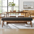 Modway - Lyra 63" Tissu tapis Banc - Gris foncé-Pieds non marqués