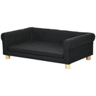 PawHut - Canapé moderne pour animal, lit pour chat ou moyen/grand, avec coussin d’assise amovible - noir-Modèle de canapé simple, style de design moderne, avec la fonction la plus pratique 