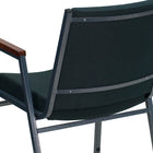 Flash Furniture – Chaise empilable robuste à revêtement vert à motifs et rembourrage de 3 po Hercules, avec accoudoirs, 4/pqt-Les bras à la cerise