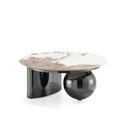 Manhattan Comfort - Table basse Laurel moderne et glamour 80 cm (31,49 po) - Noir-Table basse moderne pour salon