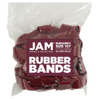 JAM Paper - Élastiques durables - taille 107 - Bourgogne - 50/paquet-Couleur : Bordeaux | Élastiques colourés