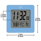 Marathon - Horloge numérique de table Cl030050bl, 3,75 x 3,75 x 1,5 po, bleu-Alimentation par pile