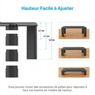 ShoppingAll - Monitor Stand Riser with 4 Adjustable Height-Black-4