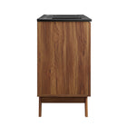 Modway - Soma 48" Meuble de salle de bain à double lavabo - Noir noyer-Finition du grain du bois