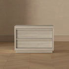 Manhattan Comfort - Table de nuit contemporaine Navis 32" à 2 tiroirs - Chêne blanchi-Assemblage à domicile requis Tout le matériel inclus