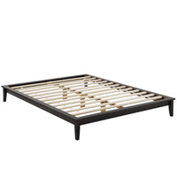 Modway - Lodge Bois Cadre complet de plate-forme, Cappuccino-Cadre de plate-forme en bois massif