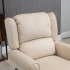 HOMCOM - Fauteuil de massage inclinable avec repose-pieds - beige-Le coussin de dossier rempli de coton poupée offre un soutien doux 