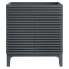 Modway - Render 30" Armoire de toilette de salle de bain (lavabo non inclus) - Gris-Style moderne du milieu du siècle