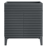 Modway - Render 30" Armoire de toilette de salle de bain (lavabo non inclus) - Gris-Style moderne du milieu du siècle
