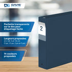 Davis Group Super économie, Reliure à anneaux ronds 2 po, paquet de 6 – Bleu Marine-Anneau Rond, Non-Verrouillage