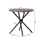 Homy Casa - Table de Conférence Ronde Multifonctionnelle de 31,5 po - Noyer-Design compact et gain de place, parfait pour les appartements, les cuisines ou les bureaux à domicile