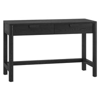 Hudson&Canal - Bureau Fern 48 po - Grain noir-Deux tiroirs, s'ouvrant séparément, avec poignées sur le dessus pour une utilisation facile