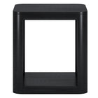 Hudson&Canal - Table d'appoint carrée Stellan 20 po de largeur - Grain noir-La table est fabriquée à partir de matériaux MDF de haute qualité et durables