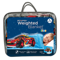 Bell+Howell - Couverture lestée pour enfants - 7 lb - Cars-SUPER DOUX et DURABLE, la couche de contact en polyester Premium a une texture ultra douce et polaire, sans la fragilité et la sensibilité à la température
