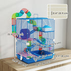 PawHut - Cage pour hamster à 5 niveaux, transporteur d’animaux portable - bleu foncé-Plusieurs plateformes surélevées avec échelle pour faciliter la montée et la descente 