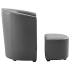 Modway - Divulge Fauteuil et ottoman - Gris-Capacité de poids - 330 lb