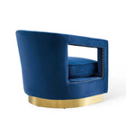 Modway - Frolick Performance Velvet Fauteuil - Marine-Capacité du poids de la chaise : 300 lb