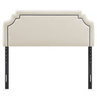 Modway - Magnolia Taille Velvet Performance Résistant aux Taches Tête de lit Queen size - Albâtre-Positions de montage ajustables