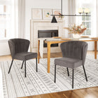 Zuo - Aimee Chaise de salle à manger - Gris - Ensemble de 2-Dimensions: 23,2 po L x 24,2 po L x 31,1 po H