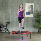 Soozier - Mini Trampoline Intérieur 45 po Avec Lumières Led Et Télécommande - Rouge-La télécommande permet d’ajuster les lumières pour une personnalisation pratique  