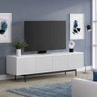 Hudson&Canal - Meuble TV Whitman pour téléviseurs jusqu'à 75" - Blanc-Caractéristiques assemblage facile
