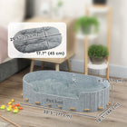 PawHut - Lit pour animaux avec coussin lavable, pour chatons et petits et moyens chiens - gris-Le coussin en peluche amovible et lavable garantit un lit pour animaux toujours propre et hygiénique 