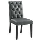 Modway - Duchess Vinyle Chaise à manger Ensemble de 2 - Gris-Capacité de poids de la chaise : 286 lb