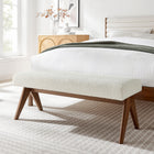 Modway - Lyra 47" Boucle Tapis Banc - Boucle ivoire-Siège rembourré