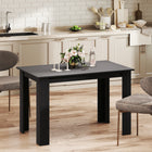 HOMCOM - Table à manger moderne 47 po avec effet bois - noir-Structure solide et pieds triangulaires assurant un soutien et une durabilité solides 