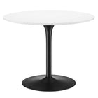 Modway - Pursuit 40 po Table à manger, Blanc Noir-Table à manger moderne