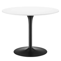Modway - Pursuit 40 po Table à manger, Blanc Noir-Table à manger moderne