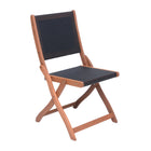 Dura Housewares - ensemble de 2 chaises Maui - black - paquet de 2-Fabriqué en bois de Meranti robuste