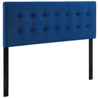 Modway - Emily Biscuit Touffé Performance Velvet Tête de lit complète, Marine-Tête de lit moderne luxueuse