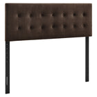 Modway - Emily Velours de performance résistant aux taches Tête de lit Queen size, Marron chocolat-Velours de performance résistant aux taches