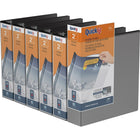 Reliure à anneaux View QuickFitMD 2 po AD-noir, Paquet de 6-Vue en anneau rond, noir, capacité de 400 feuilles, 2"
