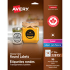 Avery Étiquettes imprimables jusqu'au bord, blanc, avec ficelle, 2 po x 1,25 po, paq./180-Créez un style et une sensation de qualité supérieure pour vos produits grâce à ces étiquettes micro-perforées imprimables jusqu'au bord