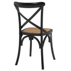Modway - Gear Fauteuil d’appoint de salle à manger Ensemble de 4 - Noir-8