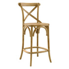 Modway - Gear Tabouret de comptoir - Naturel-Tabouret de comptoir de ferme moderne