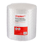 Rouleau d’emballage à bulles Staples de qualité supérieure, 12 po x 30 pi, bulles de 5/16 po, transparent-Fournit un rembourrage de protection idéal pour les articles de valeur ou délicats à expédier ou à entreposer
