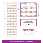 Teacher Created Resources - Tableau de stockage de fichiers à 10 pochettes - 14 po x 58 po - Confettis-Solide, durable et pratique