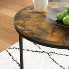 HOMCOM - Tables gigognes - brun rustique - ensemble de 3-Couleur : brun rustique 