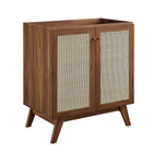 Modway - Soma 30" Vanette de salle de bain - Blanc noyer-Bassin d’évier en céramique