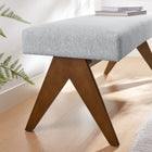 Modway - Lyra 47" Tissu tapis Banc - Gris clair-Pieds non marqués