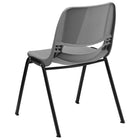 Flash Furniture – Chaise coquille empilable et ergonomique Hercules, capacité de 880 lb, gris-Siège et dossier en plastique gris