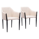 Zuo - Andover Chaise de salle à manger - Beige - Ensemble de 2-Aucun assemblage requis
