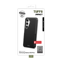 TUFF8 - Samsung Galaxy S25 Plus - Étui de protection double couche Impact-Protection double couche : Composé d'un étui intérieur souple et malléable et d'une couverture rigide pour créer une défense robuste contre les chutes et les chocs accidentels